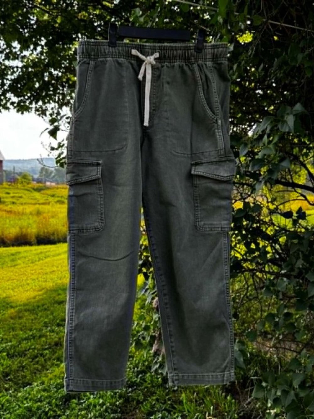 Olive Green Cargo Jogger Pants – Size Small